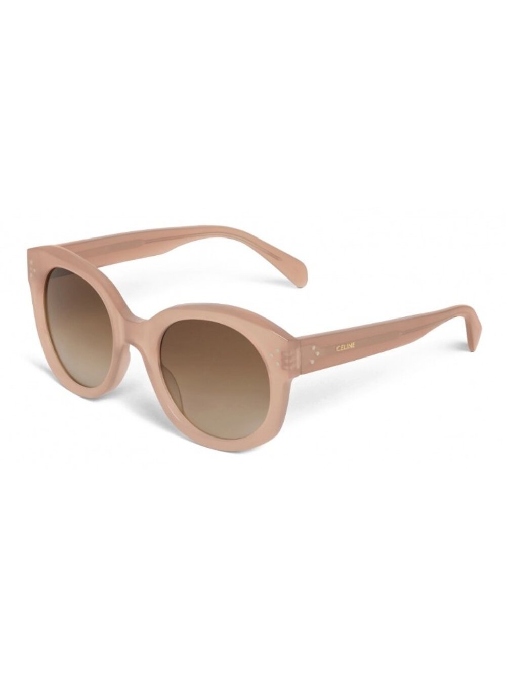 Céline - Round S186 Sunglasses in Acetate Milky Hazelnut - Sunglasses